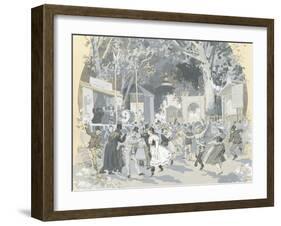 Night Ball in Vienna, Austria 19th Century-Wilhelm Zimmer-Framed Giclee Print