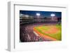 Night baseball game at historic Fenway Park, Boston Red Sox, Boston, Ma., USA, May 20, 2010, Red...-null-Framed Photographic Print