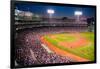 Night baseball game at historic Fenway Park, Boston Red Sox, Boston, Ma., USA, May 20, 2010, Red...-null-Framed Photographic Print