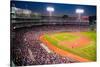 Night baseball game at historic Fenway Park, Boston Red Sox, Boston, Ma., USA, May 20, 2010, Red...-null-Stretched Canvas