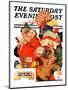 "'Night before Christmas'," Saturday Evening Post Cover, December 26, 1936-Joseph Christian Leyendecker-Mounted Premium Giclee Print