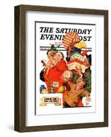 "'Night before Christmas'," Saturday Evening Post Cover, December 26, 1936-Joseph Christian Leyendecker-Framed Giclee Print