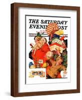 "'Night before Christmas'," Saturday Evening Post Cover, December 26, 1936-Joseph Christian Leyendecker-Framed Giclee Print