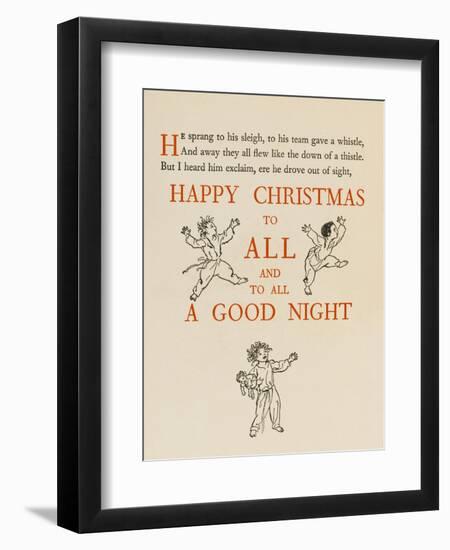 Night before Christmas-Arthur Rackham-Framed Art Print