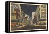 Night, Broad Street, Trenton-null-Framed Stretched Canvas