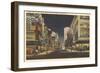 Night, Broad Street, Trenton-null-Framed Art Print