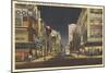 Night, Broad Street, Trenton-null-Mounted Art Print