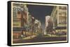 Night, Broad Street, Trenton-null-Framed Stretched Canvas