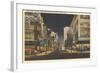 Night, Broad Street, Trenton-null-Framed Art Print