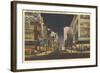 Night, Broad Street, Trenton-null-Framed Art Print