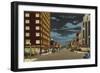 Night, Broadway, Billings, Montana-null-Framed Art Print