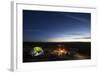 Night Camping Scene with Lit Up Tent and Campfire. Moab, Utah-Matt Jones-Framed Photographic Print