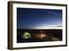 Night Camping Scene with Lit Up Tent and Campfire. Moab, Utah-Matt Jones-Framed Photographic Print