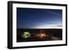 Night Camping Scene with Lit Up Tent and Campfire. Moab, Utah-Matt Jones-Framed Photographic Print