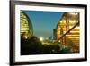Night Capture of Ultra Modern Architecture in Jianggan-Andreas Brandl-Framed Photographic Print