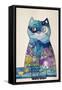 Night Cat 2-Oxana Zaika-Framed Stretched Canvas