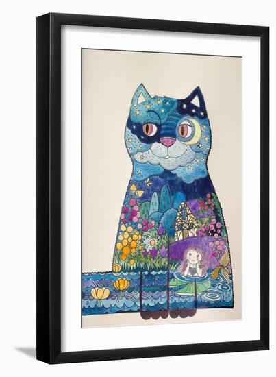 Night Cat 2-Oxana Zaika-Framed Giclee Print