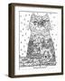 Night Cat 3 Line Art-Oxana Zaika-Framed Giclee Print