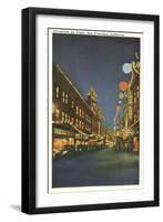 Night, Chinatown, San Francisco, California-null-Framed Art Print