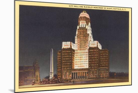 Night, City Hall, Buffalo, New York-null-Mounted Art Print