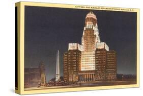 Night, City Hall, Buffalo, New York-null-Stretched Canvas