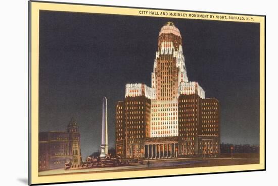 Night, City Hall, Buffalo, New York-null-Mounted Art Print