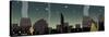 Night City Landscape Cartoon. Big City Scene at Night.-Popmarleo-Stretched Canvas