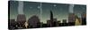 Night City Landscape Cartoon. Big City Scene at Night.-Popmarleo-Stretched Canvas