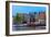 Night City View of Amsterdam Canal with Dutch Houses-kavalenkava volha-Framed Photographic Print