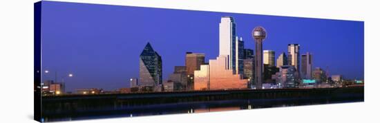 Night, Cityscape, Dallas, Texas, USA-null-Stretched Canvas