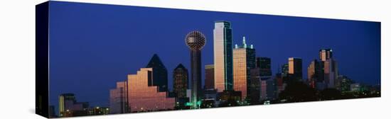 Night, Cityscape, Dallas, Texas, USA-null-Stretched Canvas