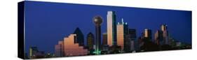 Night, Cityscape, Dallas, Texas, USA-null-Stretched Canvas