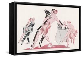 Night-Club Couple Show How Sexy the Tango Can Be-Raldejo-Framed Stretched Canvas