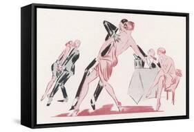 Night-Club Couple Show How Sexy the Tango Can Be-Raldejo-Framed Stretched Canvas