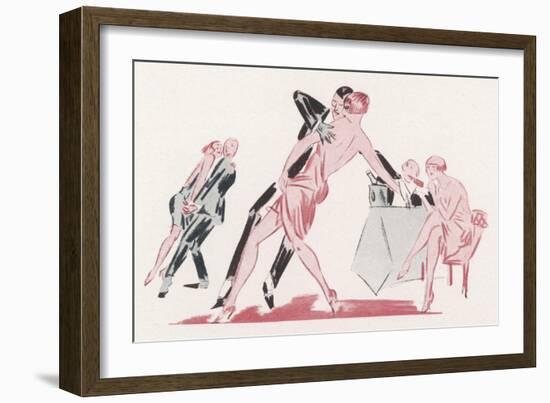 Night-Club Couple Show How Sexy the Tango Can Be-Raldejo-Framed Art Print