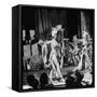 Night Club Dancers Performing a Scene on Stage-Yale Joel-Framed Stretched Canvas