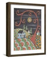 Night Cottages 1-Karla Gerard-Framed Giclee Print