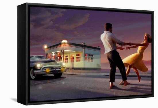 Night Dance-Consani Chris-Framed Stretched Canvas