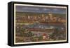 Night, Downtown Pittsburgh, Pennsylvania-null-Framed Stretched Canvas