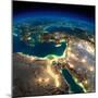 Night Earth. Africa and Middle East-Antartis-Mounted Art Print