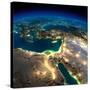 Night Earth. Africa and Middle East-Antartis-Stretched Canvas