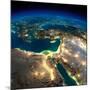 Night Earth. Africa and Middle East-Antartis-Mounted Art Print