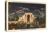 Night, Exposition Buildings, Dallas, Texas 1937-null-Stretched Canvas