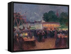 Night Fair at Saint-Pol-De-Léon, Ca 1896-Ferdinand Loyen du Puigaudeau-Framed Stretched Canvas