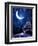 Night Fairy-Tale. Bright Moon and Tree-frenta-Framed Photographic Print