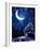 Night Fairy-Tale. Bright Moon and Tree-frenta-Framed Photographic Print