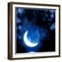 Night Fairy Tale - Bright Moon Reflected In Water-frenta-Framed Art Print