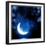 Night Fairy Tale - Bright Moon Reflected In Water-frenta-Framed Art Print