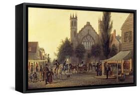 Night-Fall, St. Thomas's Church, New York, C.1835-George Harvey-Framed Stretched Canvas