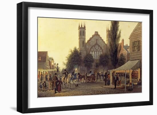 Night-Fall, St. Thomas's Church, New York, C.1835-George Harvey-Framed Giclee Print